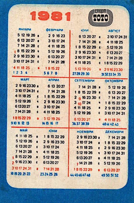 1981 год по календарю
